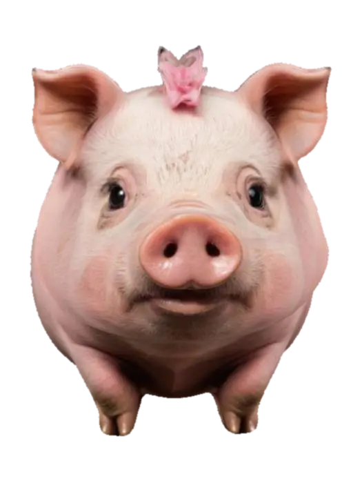 CUTE PIG 3D model, vytvořený pomocí AI