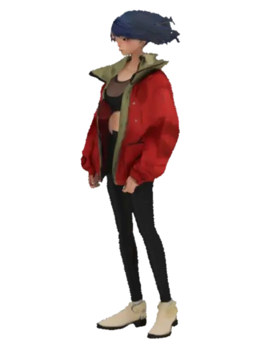 Windswept Attitude - Humanbody 3D model, vytvořený pomocí AI