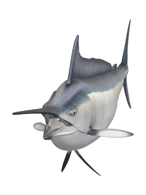 Ornate Swordfish - Clipart 3D model, vytvořený pomocí AI