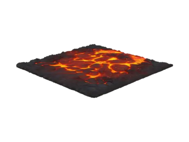 superficie di lava. la struttura dovrebbe essere riflettente. con un livello di… - Surface 3D model, vytvořený pomocí AI