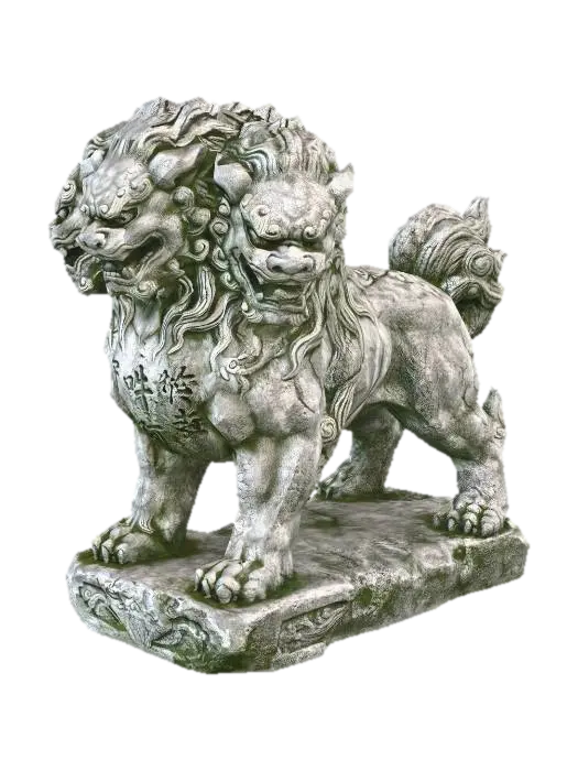 3D model for Three-Headed Guardian Lion Statue