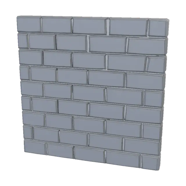 3D model for Blue Gray Brick Wall