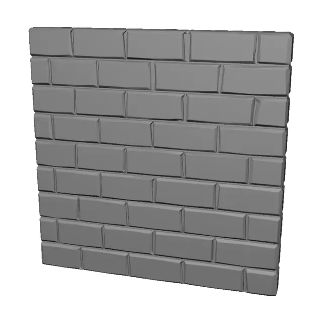 3D model for Blue Gray Brick Wall