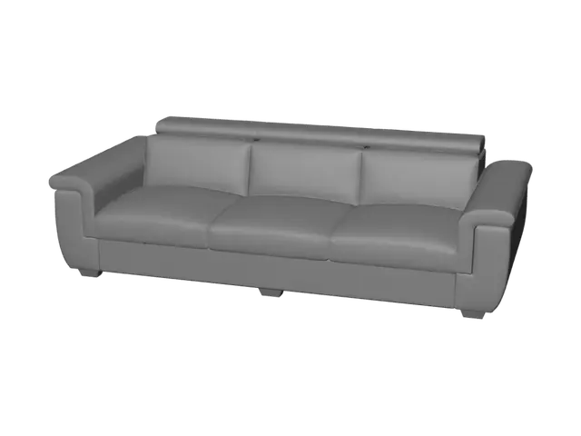 3D model for Beige Upholstered Sofa