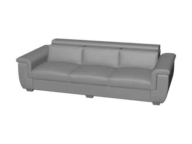3D model for Beige Upholstered Sofa