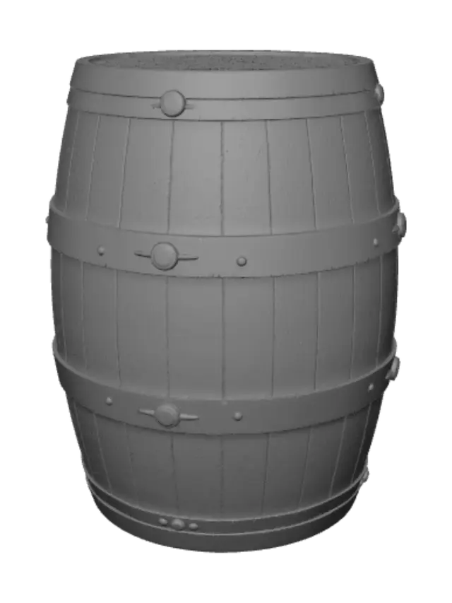 3D model for Old Wooden Barrel