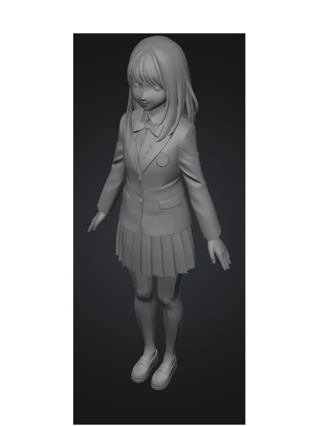 3D model for School Uniform Portrait