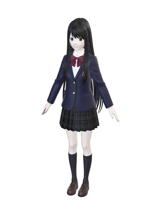 3D model for Schoolgirl in Uniform