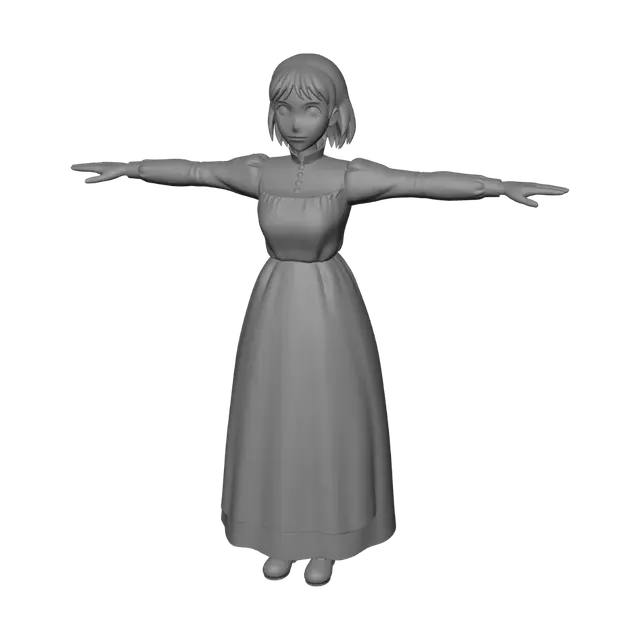 3D model for Old-Fashioned Housemaid