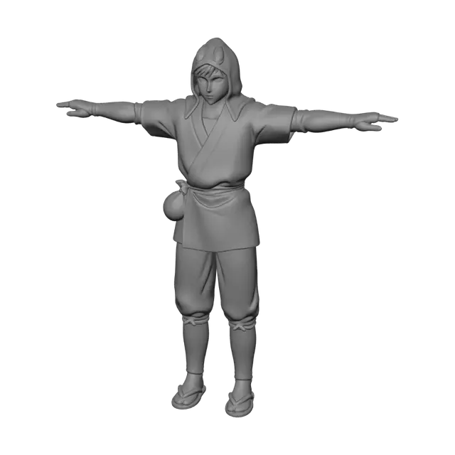 3D model for Blue Hooded Warrior
