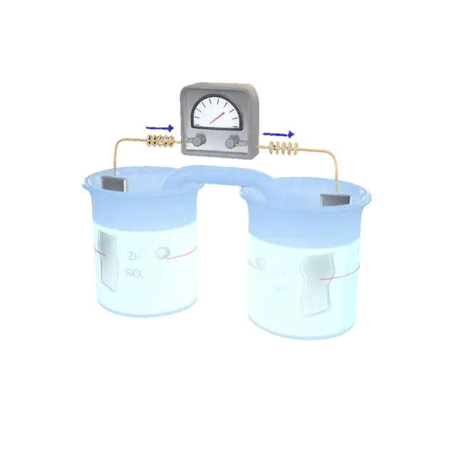 Zinc–Copper Galvanic Cell with Salt Bridge - Anode 3D model, vytvořený pomocí AI