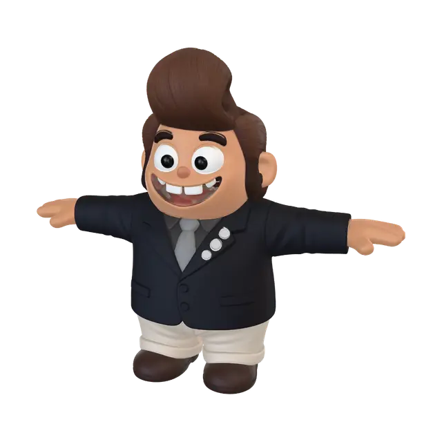 Tuba Playing Monkey - Silly 3D model, vytvořený pomocí AI