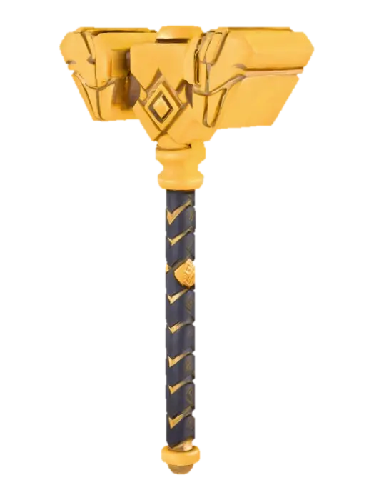 Warrior's Golden Hammer - Ninjago 3D model, vytvořený pomocí AI