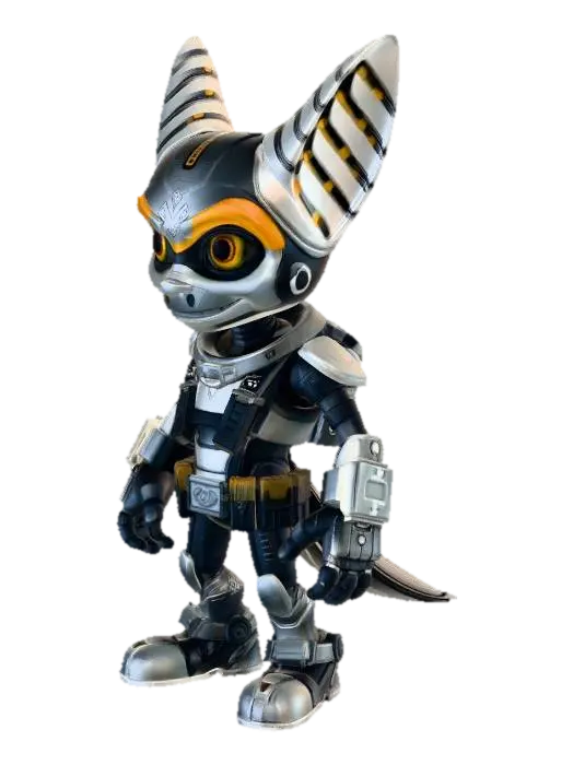 small robot from ratchet and clank series named agent clank 3D model, vytvořený pomocí AI