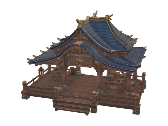 3D model for Blue-Tiled Japanese Pavilion