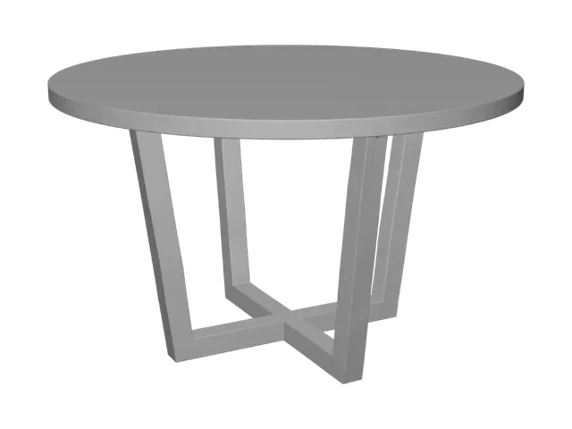 3D model for Round Wooden Table