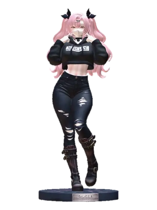 Pink Rebellion - Faction 3D model, vytvořený pomocí AI