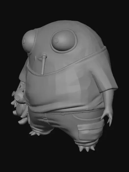 3D model for Straw-Lipped Fuzzball