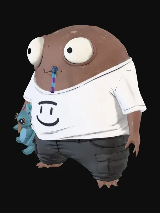 3D model for Straw-Lipped Fuzzball