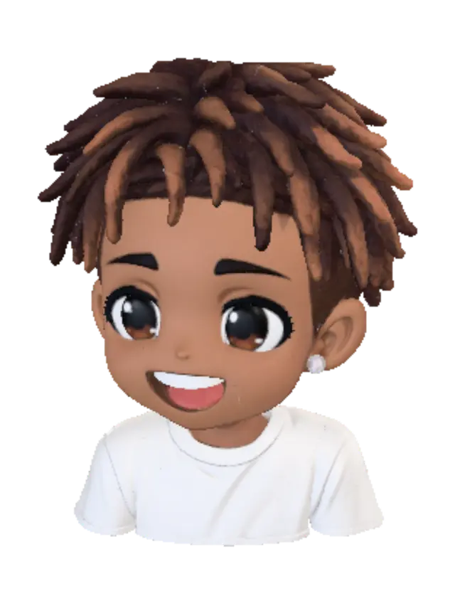 Joyful Dreads - Updo 3D model, vytvořený pomocí AI