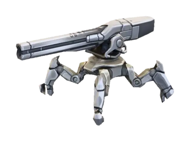 Sentinel Turret - Shooter 3D model, vytvořený pomocí AI