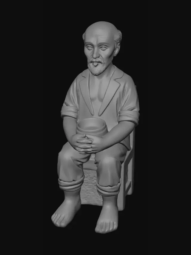 3D model for Red Lapels, White Suit