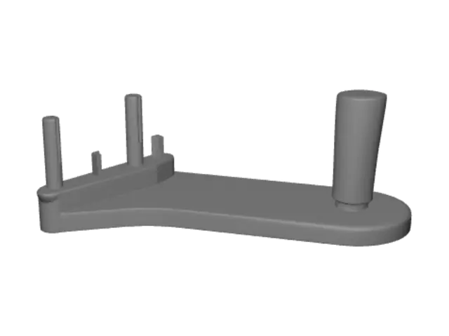 3D model for White plastic mounting bracket