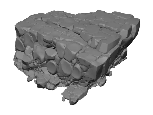 3D model for Cracked Lava Rock