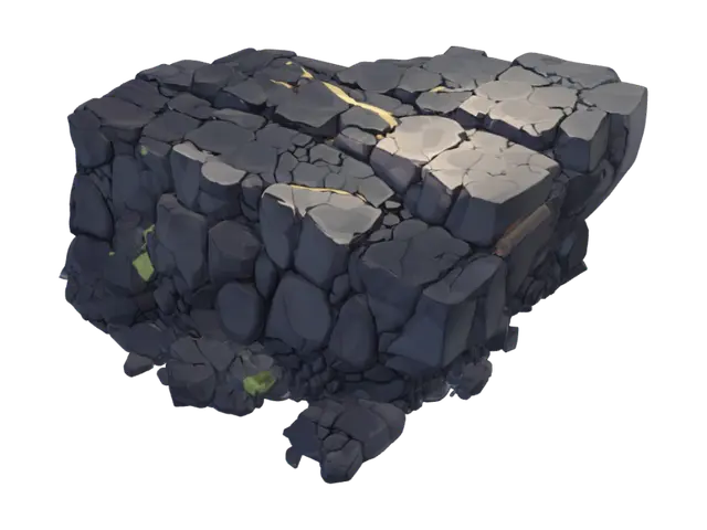3D model for Cracked Lava Rock