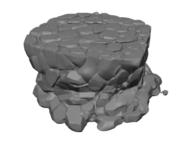3D model for Cracked Lava Rock