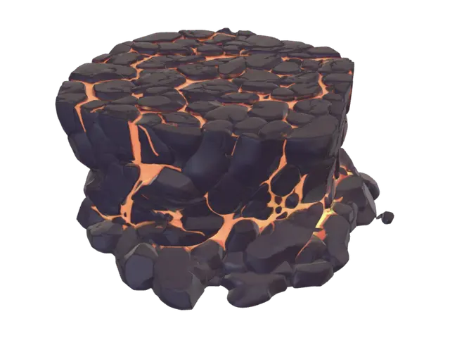 3D model for Cracked Lava Rock