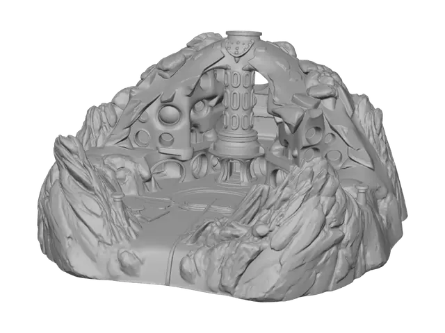 3D model for erstelle mir ein gebäude aus Star Wars revenge of the sith utapau aus dem loch/krater