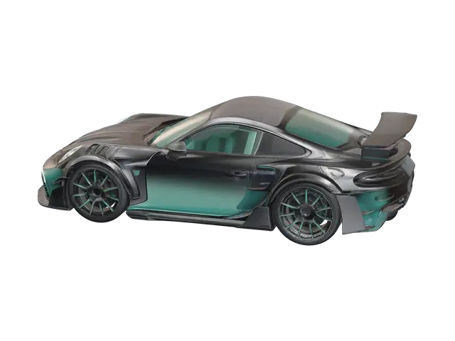 Realistic Porsche 911 - Sportscar 3D model, vytvořený pomocí AI