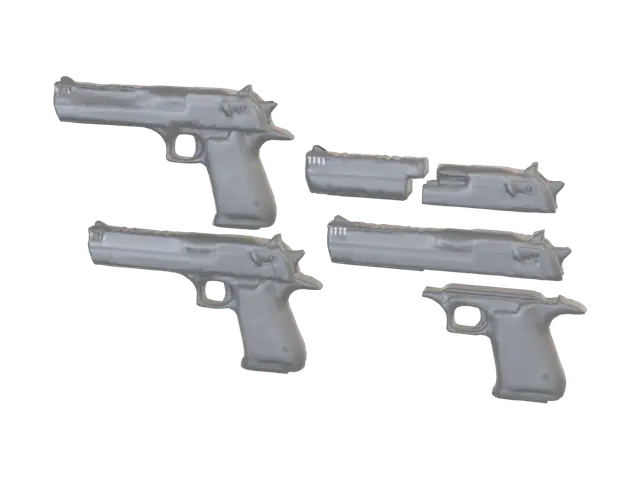 Desert Eagle Design Study - Deserteagle 3D model, vytvořený pomocí AI