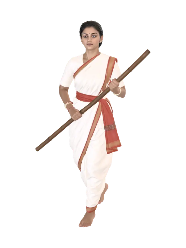 3D model for White Sari Warrior