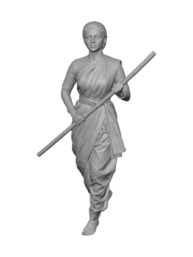 3D model for White Sari Warrior