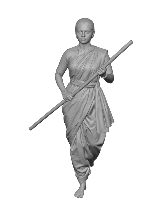 3D model for White Sari Warrior