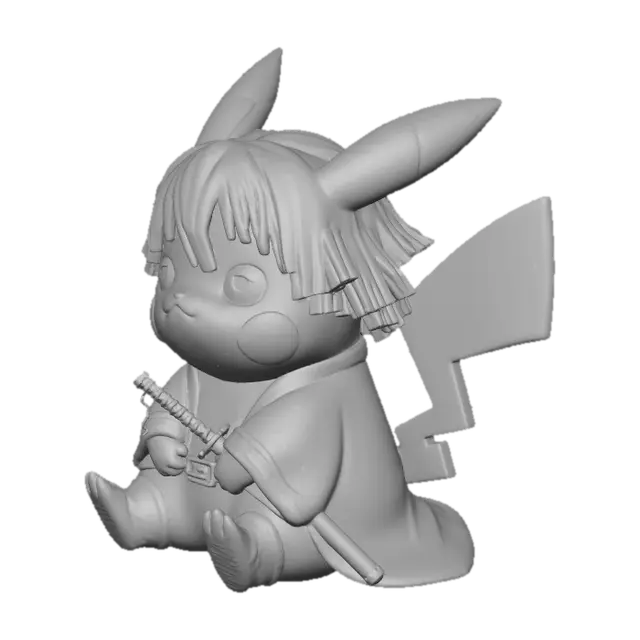 3D model for Samurai Pikachu Mashup