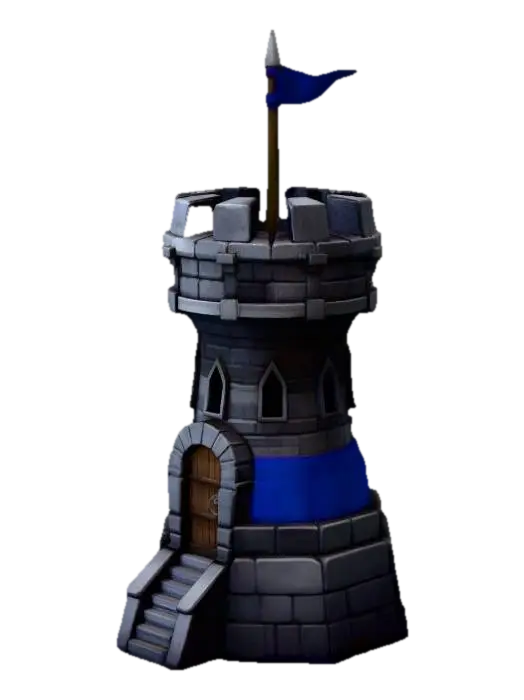 Stone Watchtower - Midevil 3D model, vytvořený pomocí AI