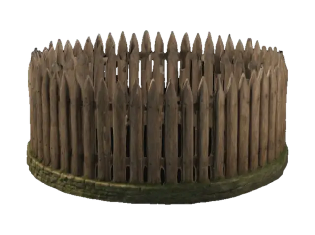 3D model for empalizada circular de madera.tipo medieval