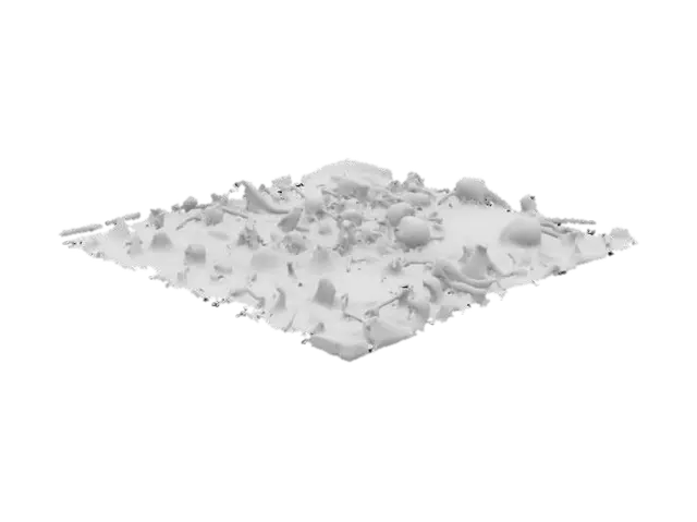 3D model for a game terrain.fire lava and bones. skull over the terrain and bones also blood spots.highly detailed