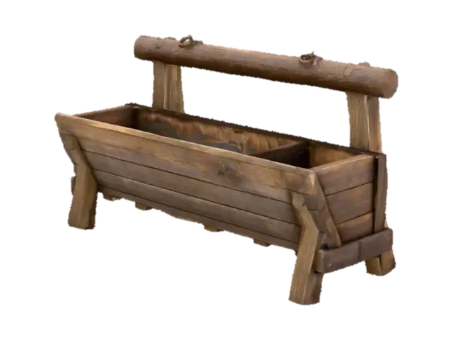 3D model for Wooden Trough