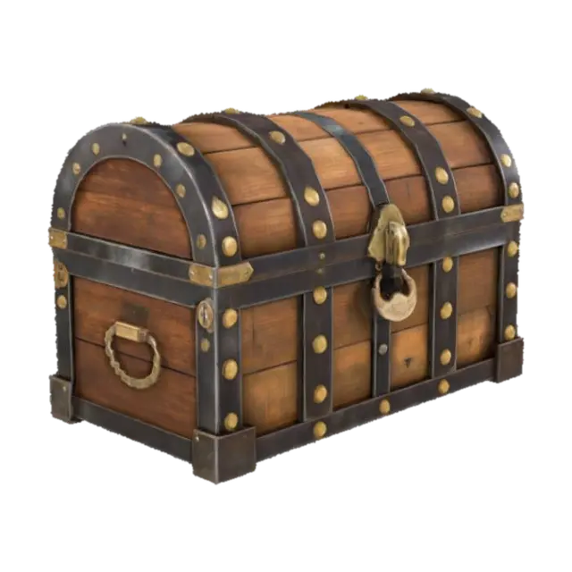 Treasure Chest, #emblem# - Wealth 3D model, vytvořený pomocí AI