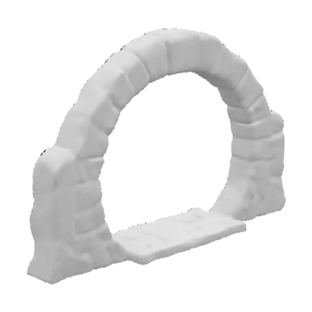 3D model for empalizada circular de cristales de colores, con entrada sin puerta.tipo medieval fantastico. alta calidad