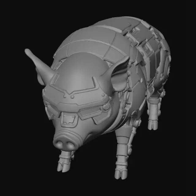 3D model for Mecha Pig
