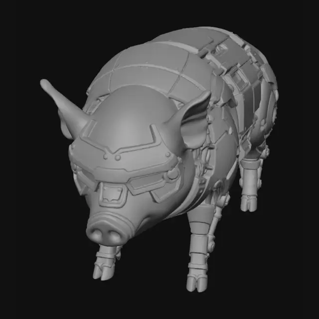 3D model for Mecha Pig