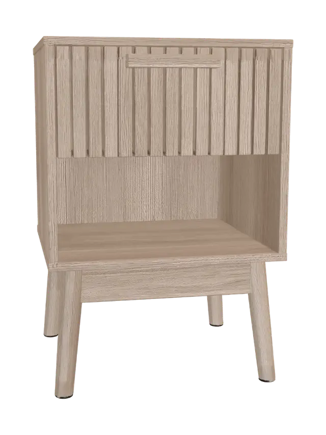 Oak Slat Nightstand - Scandinavian 3D model, vytvořený pomocí AI