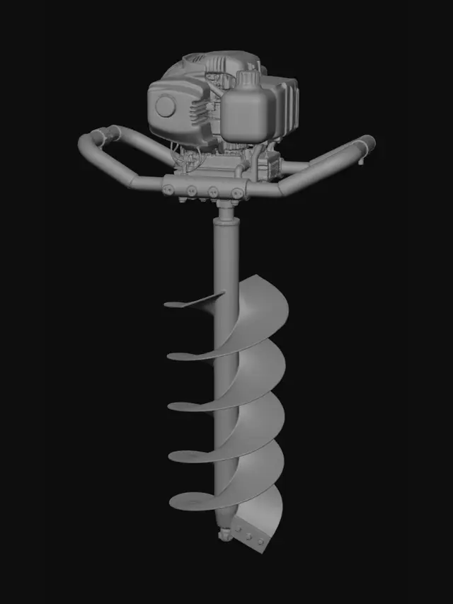 3D model for Gas-powered earth auger