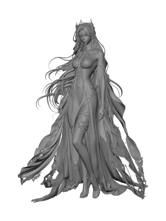 3D model for Moonlit Empress of Lilac Lace