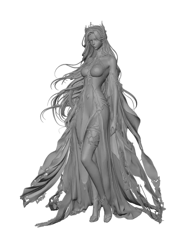 3D model for Moonlit Empress of Lilac Lace